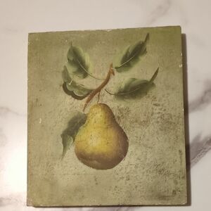 Vintage Pear Art Tile